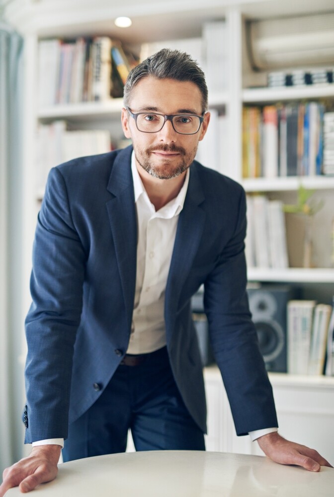 Portrait,,Serious,And,Business,Man,On,Desk,In,Office,For